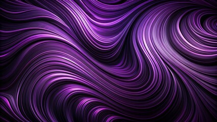 Fototapeta premium Dark purple and midnight black swirling abstract lines converge on a moody background, evoking a sense of mysterious luxury and sophisticated elegance.