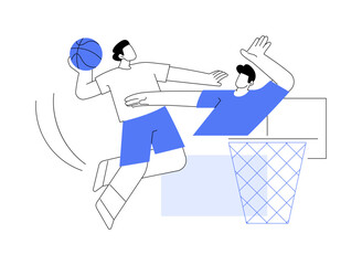 Basketball tournament isolated cartoon vector illustrations.