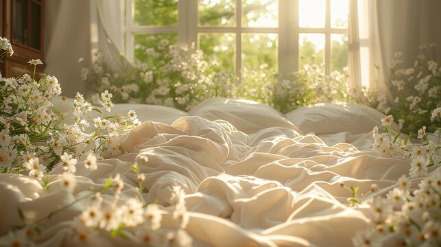 Morning Mayhem: Bed Mattress and Pillows in Disarray