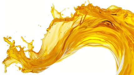 Golden Oil Splash - Dynamic Liquid Motion, Generative AI