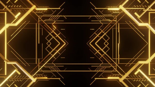 Golden Art Deco Background	