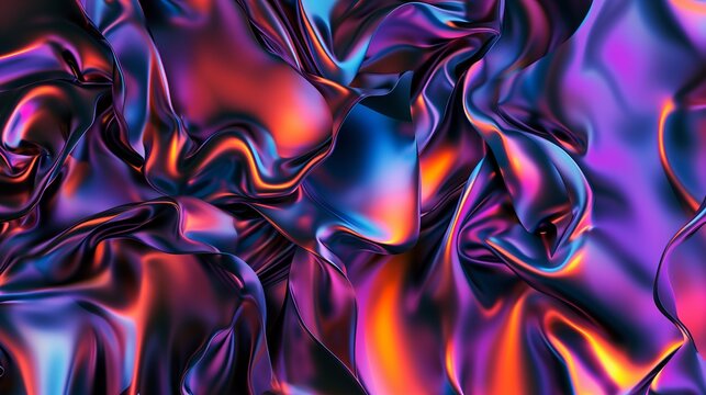Abstract background with colorful liquid metal texture.