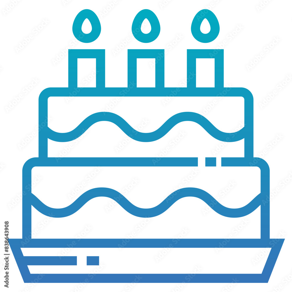 Canvas Prints Birthday Cake Icon