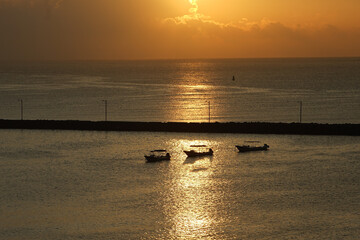 atardecer en puerto de Veracruz, Mexico