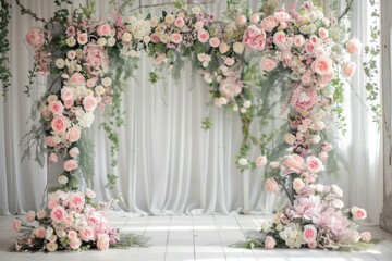 Fototapeta premium Luxurious wedding floral decorations