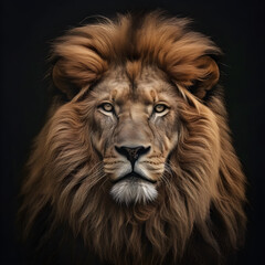 Fototapeta premium lion head portrait