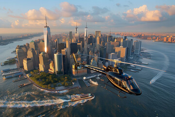 Organize helicopter tours that provide breathtaking aerial views of Manhattan's skyline, offering tourists and locals a unique perspective of the city's architectural marvels