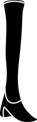over-the-knee boots vector illustration