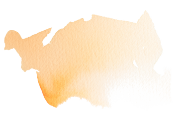 Orange watercolor brush stroke transparent png