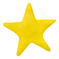 Png yellow star clay craft cute handmade creative art graphic