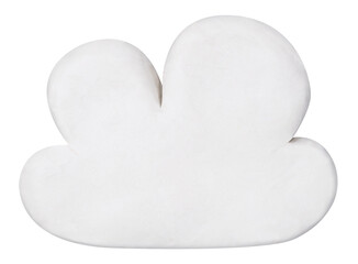 Png white cloud clay craft cute handmade creative art graphic