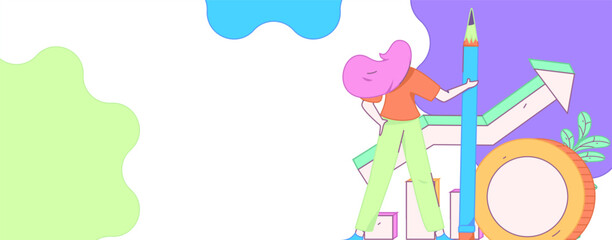 Internet financial management investment flat vector concept operation hand drawn illustration
