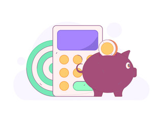 Internet financial management investment flat vector concept operation hand drawn illustration
