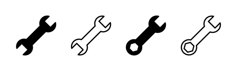 Wrench icon set. repair icon vector. tools icon vector