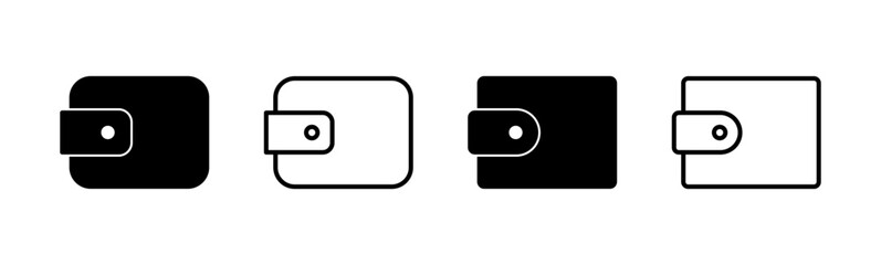 Wallet icon set. wallet vector icon