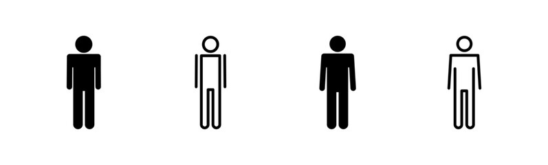 Man icon set. male icon vector. human symbol