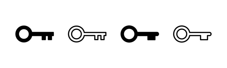 Key icon set. Key vector icon. Key symbol
