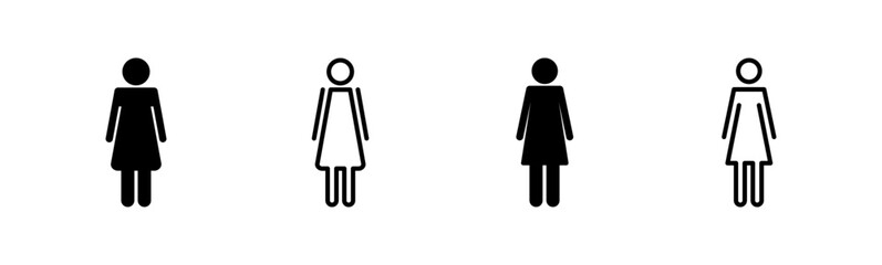 Female icon set. woman icon vector