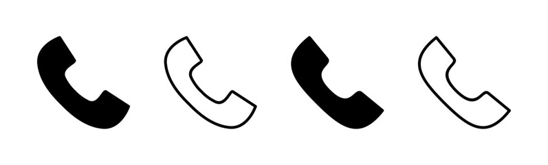 Call icon set. telephone icon vector. phone icon vector. contact us