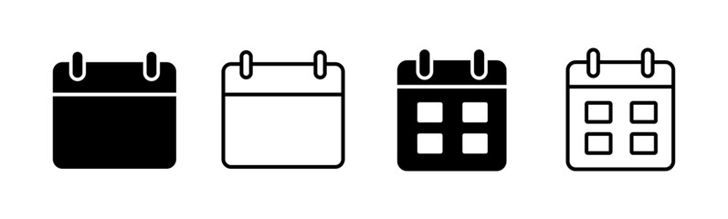 Calendar icon set. Calender symbol. calendar vector icon