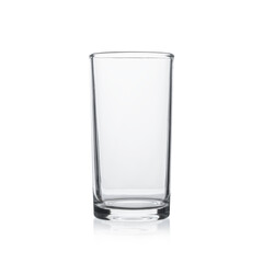Empty glass of water  isolated on white background
