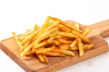 French fries isolated on white background