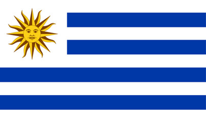 Obraz premium Flag of Uruguay
