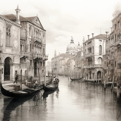 Naklejka premium Coloring page famous Venice