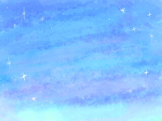 絵本のような星空イラスト