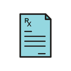 RX icon vector logo design template