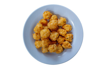 The Closeup of fried shrimp ball