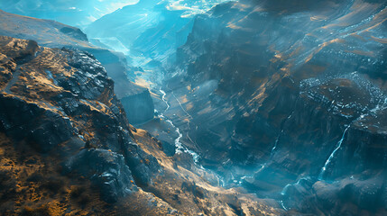 Blue ravine, the beauty of nature's colors