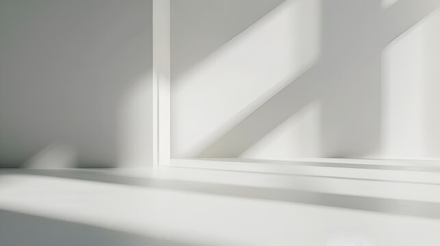 habitacion con paredes lisas de concreto con espacio para copiar para dise&ntilde;o arquitectura con concepto sobrio y minimalista cuarto blanco con luz exterior