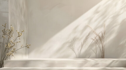 cuarto habitacion minimalista con concepto abstracto con plantas como elementos decorativos sutiles y elegantes