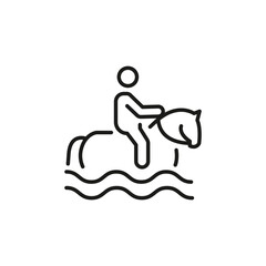 Horse swimming icon. Simple horse swimming icon for social media, app, and web design. Vector illustration.