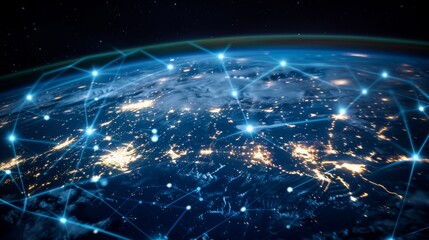 Internet Network with Light Effects 