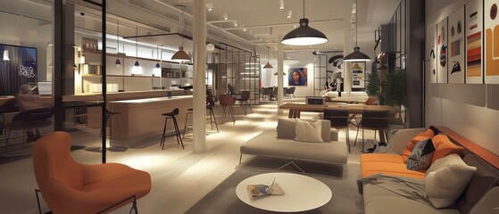 modern comfortable space coworking interior designers professionals