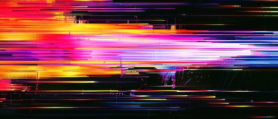 abstract stripes of color, simulating the disrupted pattern