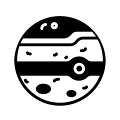 Obraz premium vector solid black icon for Mars
