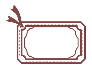 スピンがついたステッチ風のシンプルな装飾フレーム