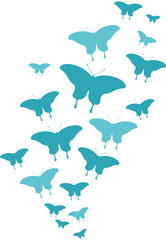 Flying Butterflies Illustration