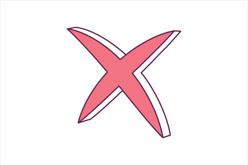 Wrong Yes Flat Sticker Design