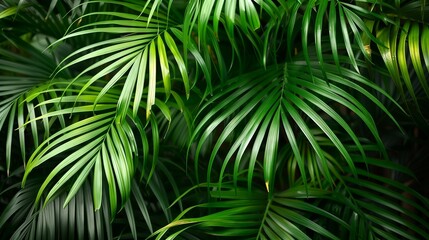 exture of palm branches in the background