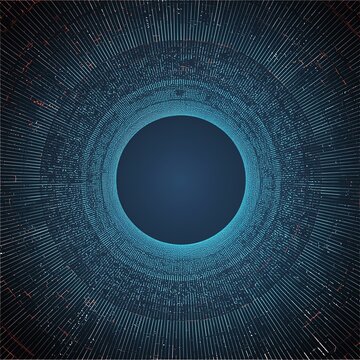 render of a dark space with a creative digital black hole background.