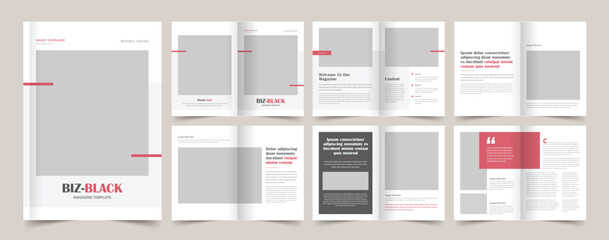 Black and White Magazine Template