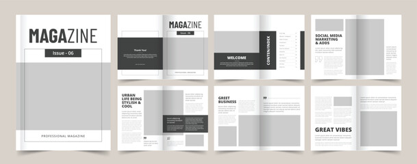 Minimal Magazine Template, Fashion Magazine