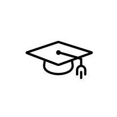 Graduation cap icon, education, academic, achievement, knowledge