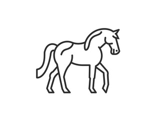 Obraz premium Line art illustration of a horse