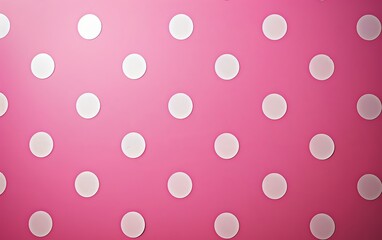 Bright pink background with polka dots, close up, playful theme, whimsical, blend mode, childrens party backdrop