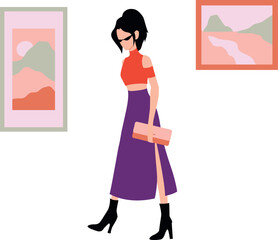 A female is wearing nice glasses.